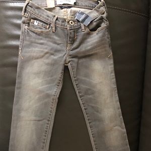 Girls Abercrombie Size 8 Gray Cute Stretch Jeans